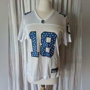 Peyton Manning Indianapolis Colts NFL Reebok Football Jersey Top Women Sz Large
